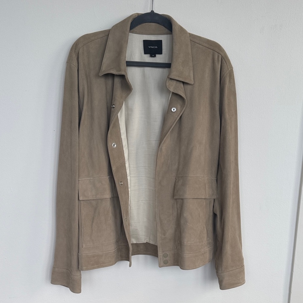 Vince Taupe Suede Jacket
